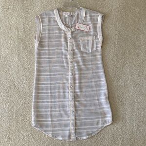 NWT Joy Joy Button Front Beach Coverup, XS